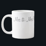 3 Style Mugs - Mrs & Mrs Dickinson 21.07.20xx<br><div class="desc">Choose from 3 style mugs & come in gray/white font or white/gray front.</div>