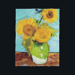 3 Sunflowers in a Vase, Van Gogh Fleece Blanket<br><div class="desc">Van Gogh - a celebration of the Masters of Art</div>