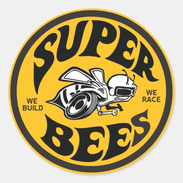 3" Super Bees decal Classic Round Sticker (Front)