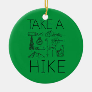 3 take a hike ceramic tree decoration