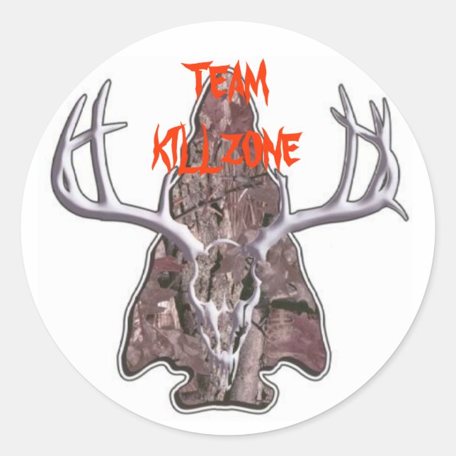 3" TEAMKILLZONE ROUND DECALS CLASSIC ROUND STICKER (Front)