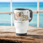 3 Three Photo Collage Family Photos Travel Mug<br><div class="desc">3 Three Photo Collage Family Photos Coffee Mug. The mug makes the perfect gift for someone who loves modern and stylish pictures on for a birthday,  wedding,  Christmas Holiday,  bridal shower or special occasion personalised gift. Please contact the designer for matching items.</div>
