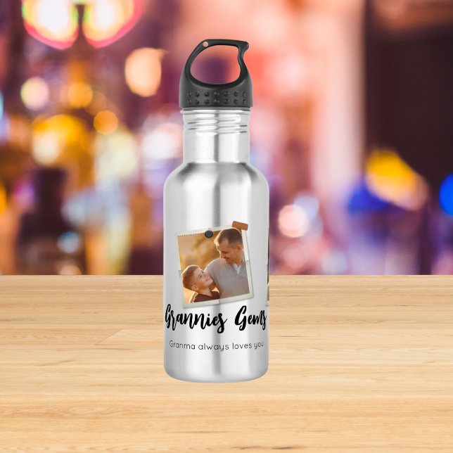 3 Three Photo Modern Elegant Collage Family Love 532 Ml Water Bottle (Creator Uploaded)