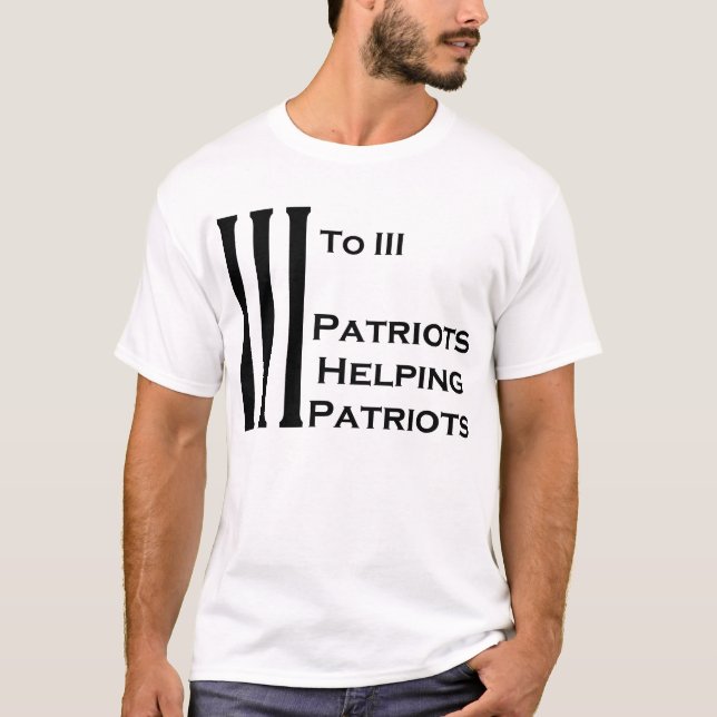 3 to 3 Patriots Helping Patriots Light borderless T-Shirt (Front)
