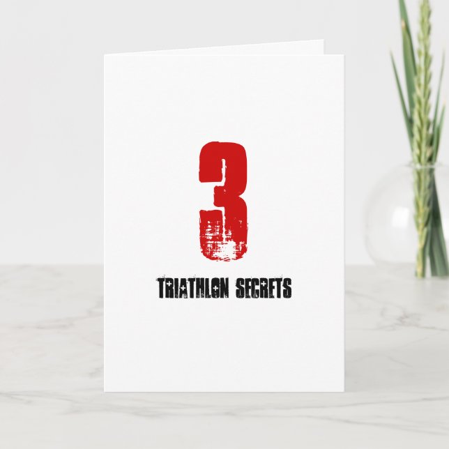 3 Triathlon Secrets - Good Luck Triathlete Card (Front)