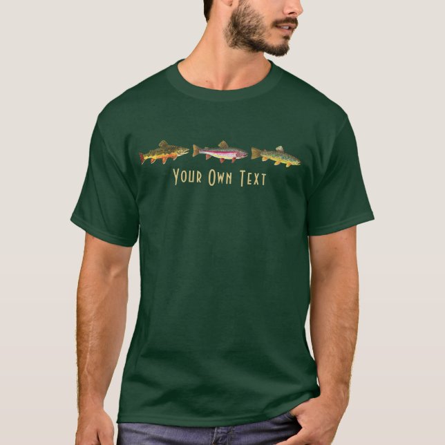3 Trout Catch and Release Fly Fishing T-Shirt (Front)