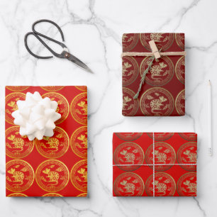 3 W Paper Gold Chinese Paper-cut Rat Year Choose C