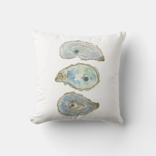 3 Watercolor Oysters- Vertical Design Cushion