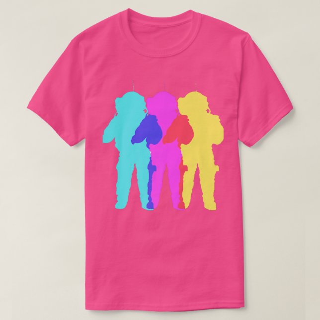 3 Way Astronaut  T-Shirt (Design Front)