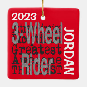 3-Wheel Rider Extraordinaire CUSTOM Ceramic Ornament
