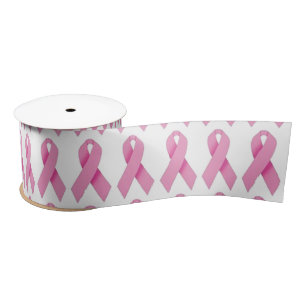 3" Wide Satin Breast Cancer Awareness Ribbon