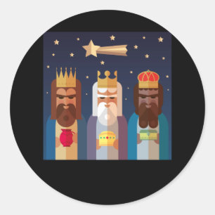 3 Wise Men Christmas Story · Jesus Christmas Stor Classic Round Sticker
