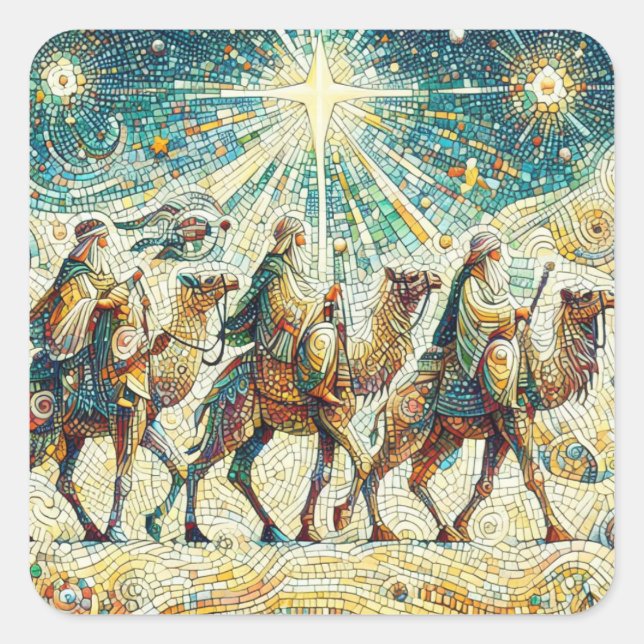 3 Wise men Square Sticker (Front)