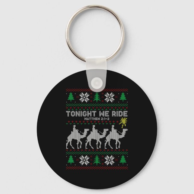 3 Wise Men Tonight We Ride Christmas  Key Ring (Front)