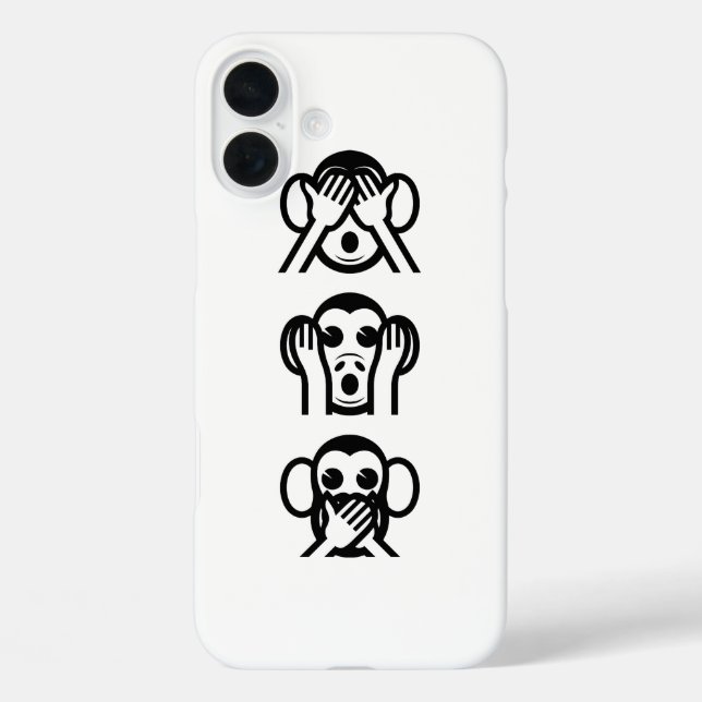 3 Wise Monkeys Emoji Case-Mate iPhone Case (Back)