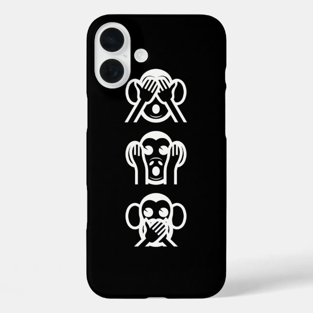 3 Wise Monkeys Emoji Case-Mate iPhone Case (Back)