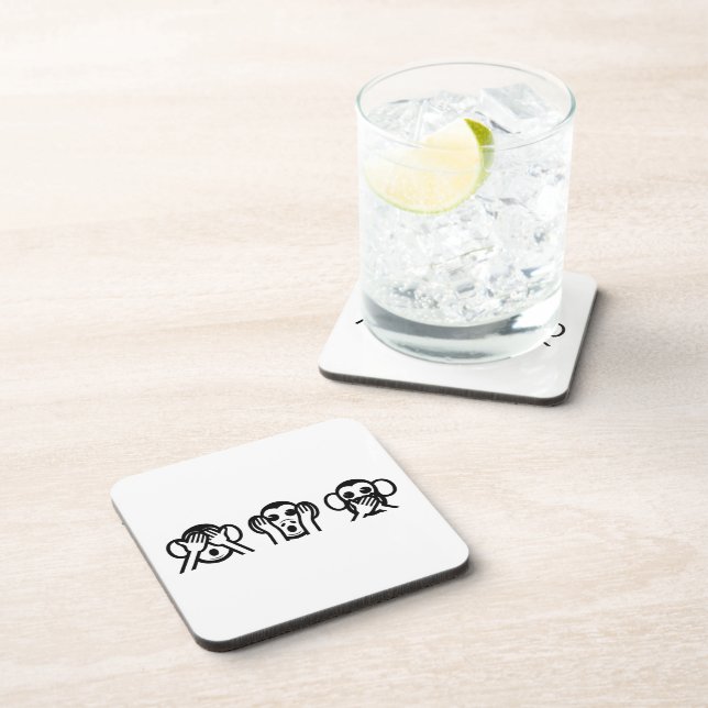 3 Wise Monkeys Emoji Coaster (Right Side)