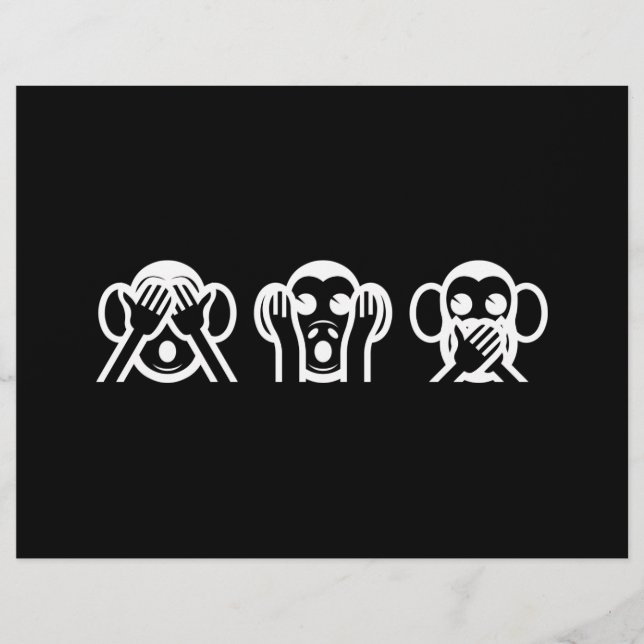 3 Wise Monkeys Emoji Flyer (Front)