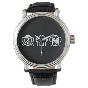 3 Wise Monkeys Emoji Watch