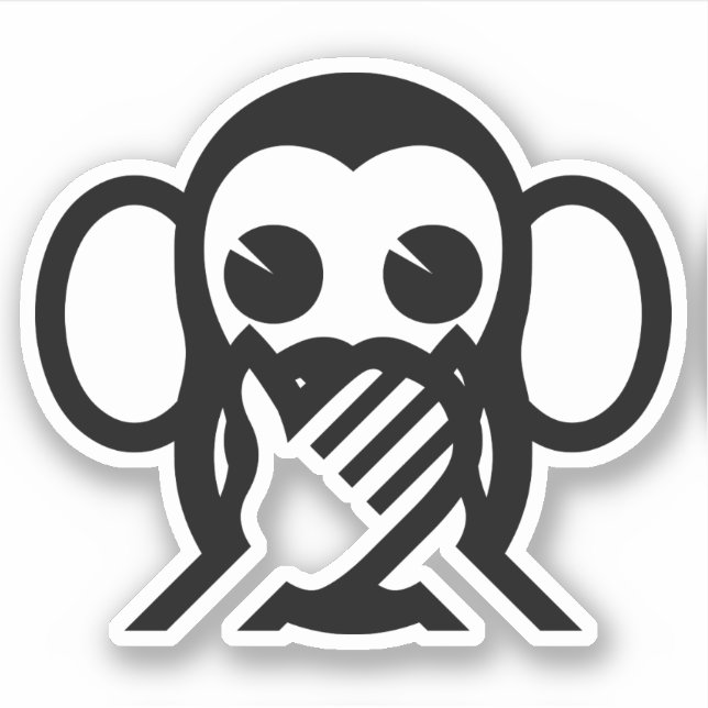 3 Wise Monkeys Iwazaru 言わざる Speak NO Evil Emoji (Front)