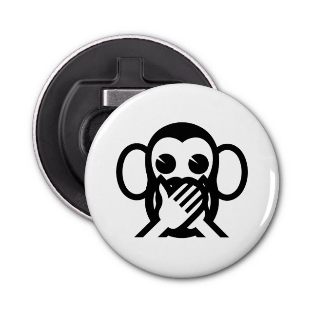 3 Wise Monkeys Iwazaru 言わざる Speak NO Evil Emoji Bottle Opener (Front)