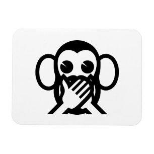 3 Wise Monkeys Iwazaru 言わざる Speak NO Evil Emoji Magnet