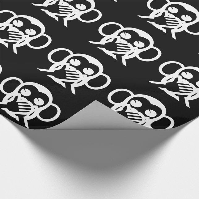 3 Wise Monkeys Iwazaru 言わざる Speak NO Evil Emoji Wrapping Paper (Corner)