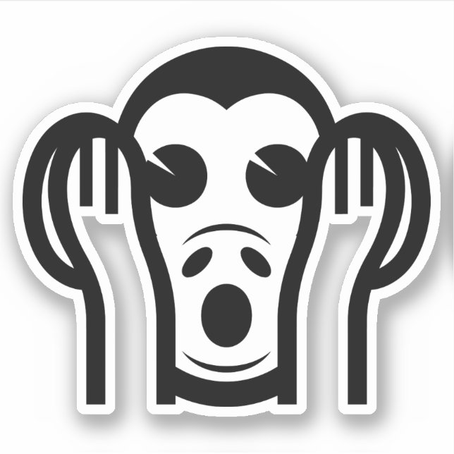 3 Wise Monkeys Kikazaru 聞かざる Hear NO Evil Emoji (Front)