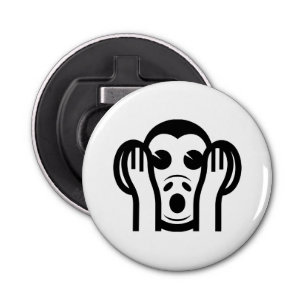 3 Wise Monkeys Kikazaru 聞かざる Hear NO Evil Emoji Bottle Opener