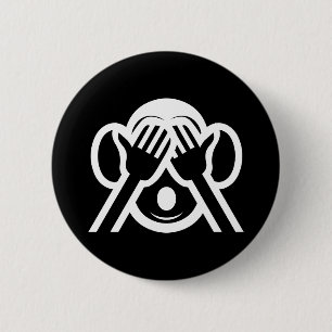 3 Wise Monkeys Mizaru 見ざる See NO Evil Emoji 6 Cm Round Badge