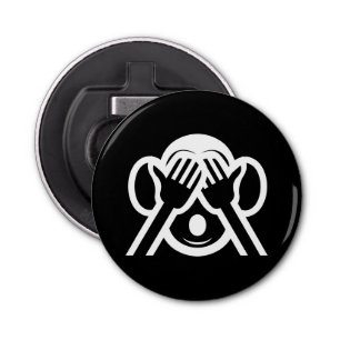 3 Wise Monkeys Mizaru 見ざる See NO Evil Emoji Bottle Opener