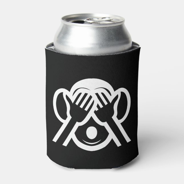 3 Wise Monkeys Mizaru 見ざる See NO Evil Emoji Can Cooler (Can Front)