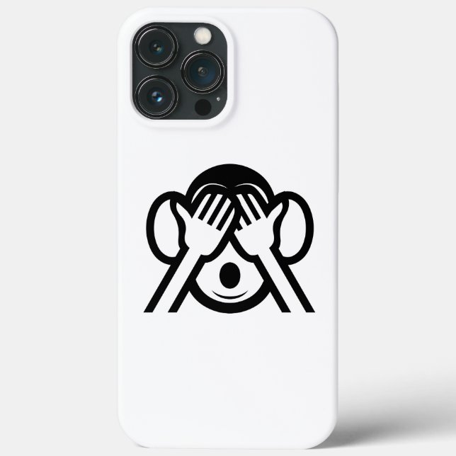 3 Wise Monkeys Mizaru 見ざる See NO Evil Emoji Case-Mate iPhone Case (Back)