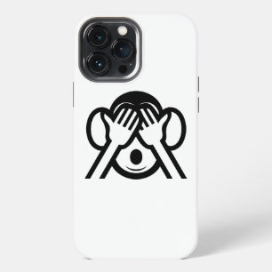 3 Wise Monkeys Mizaru 見ざる See NO Evil Emoji iPhone 13 Pro Max Case