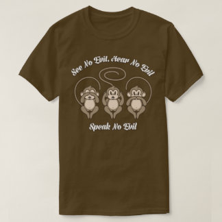 3 Wise Monkeys See No, Hear No, Speak No Evil Tee