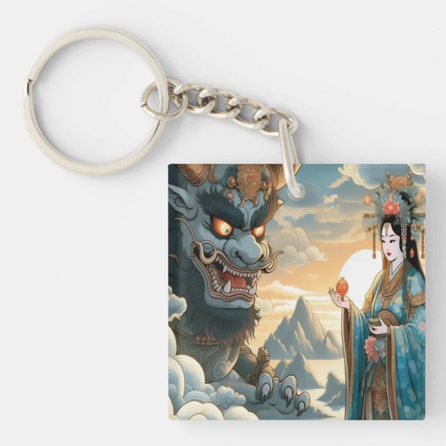 3 Wishes Oni Key Ring (Front)