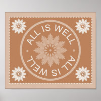 3 Word Quotes ~All Is Well ~Inspirational Print
