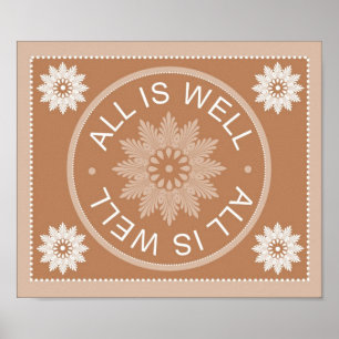 3 Word Quotes ~All Is Well ~Inspirational Print