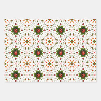 3 Wrapping paper Sheets - Ladybug Design