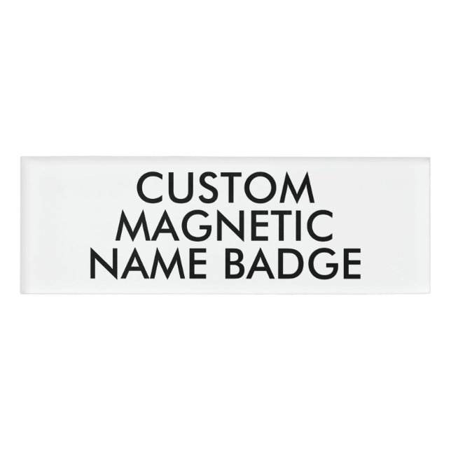 3" x 1" Personalised Magnetic Name Badge Blank (Front)