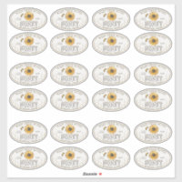 3 x 2" Sunflower and Bee Waterproof Honey Label