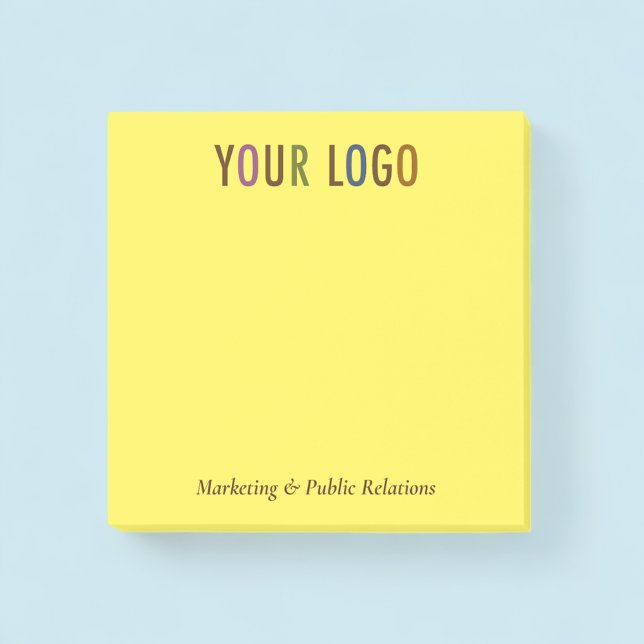 3 x 3 Custom Post-it® Notes with Company Logo (MISOOK Yellow Post it Notes with Logo)