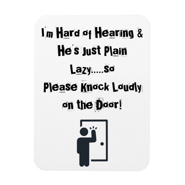3" x 4" Magnet for front door FUNNY (Vertical)