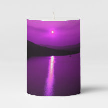 3" x 4" Pillar Candle Glacier National Park Purple