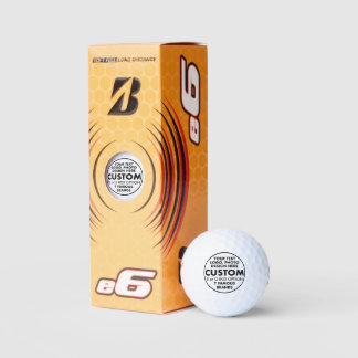 3 x Custom Personalised Bridgestone e6 Golf Balls