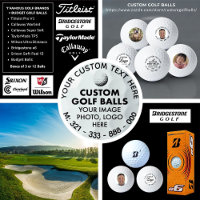 3 x Custom Photo Logo Bridgestone e6 Golf Balls