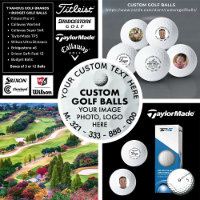 3 x Custom Photo Logo TaylorMade TP5 Golf Balls