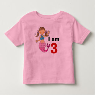 3 year old birthday mermaid girl toddler T-Shirt