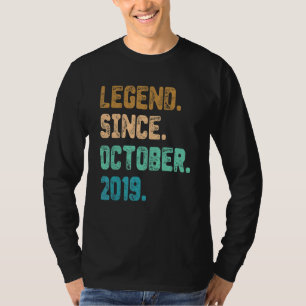 3 Year Old Legend Since October 2019 3rd Birthday T-Shirt