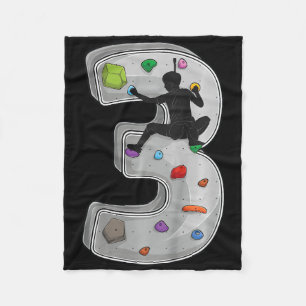 3 Year Old Rock Climbing 3rd Birthday Adventures C Fleece Blanket